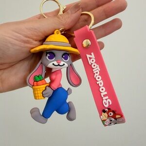 Judy Hopps Keychain with Pink Strap